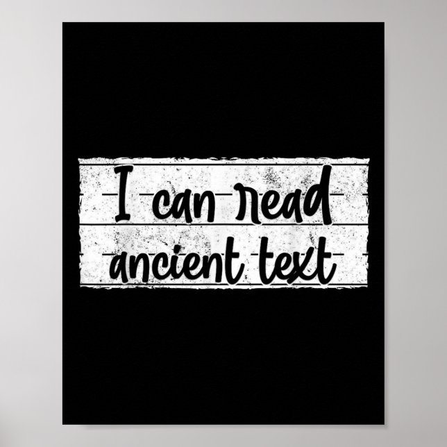 Póster Escritura a mano divertida que puedo leer texto an (Frente)