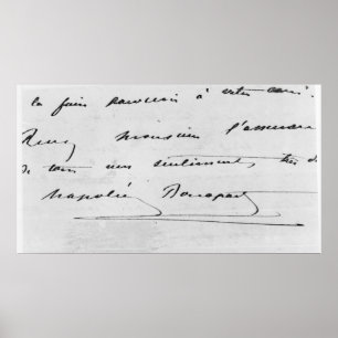 Póster Escritura a mano y firma