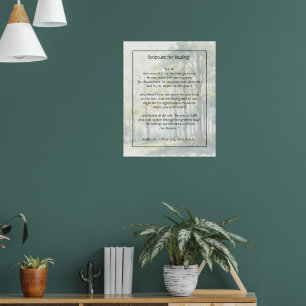 Póster Escritura Bíblica Sanidad Salud Enfermedad Recuper