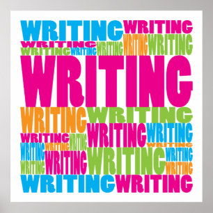 Póster Escritura colorida