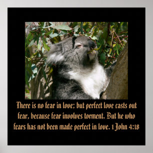 Póster Escritura Cristiana 1 Juan 4:18