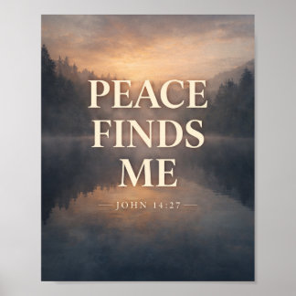 Póster Escritura Cristiana La Paz Me Encuentra