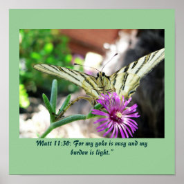 Póster Escritura cristiana Matt 11:30