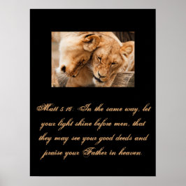 Póster Escritura cristiana Matt 5:16