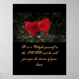 Póster Escritura Cristiana Ps 37:4