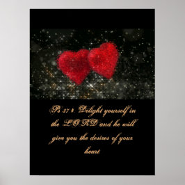 Póster Escritura Cristiana Ps 37:4