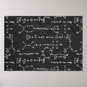 Póster Escritura de fórmula química
