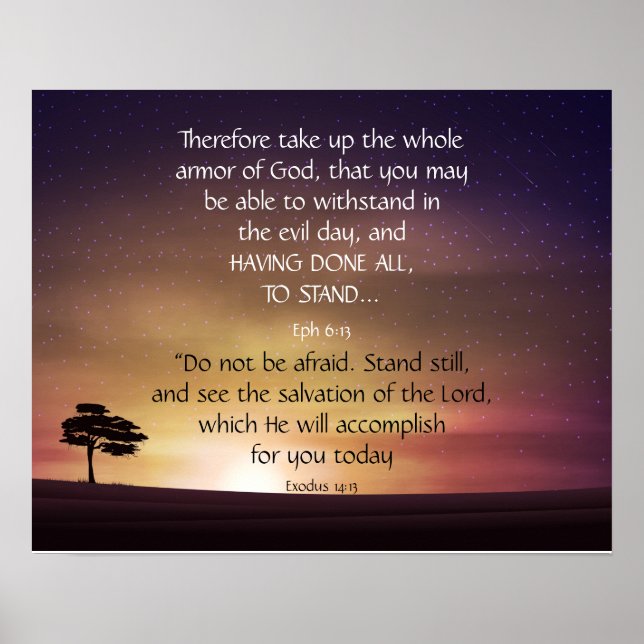 Póster Escritura de la Biblia de Motivación inspiradora (Frente)