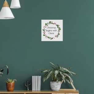 Póster Escritura de Navidades cristianos