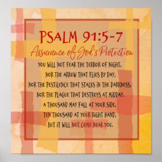 Póster Escritura de PSALM 91:5-7