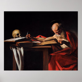 Póster Escritura de Saint Jerome (por Caravaggio)