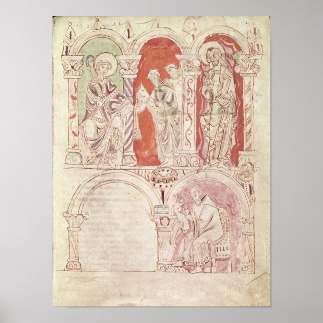 Póster Escritura de St. John Cassian y ofrecimiento de mo (Frente)