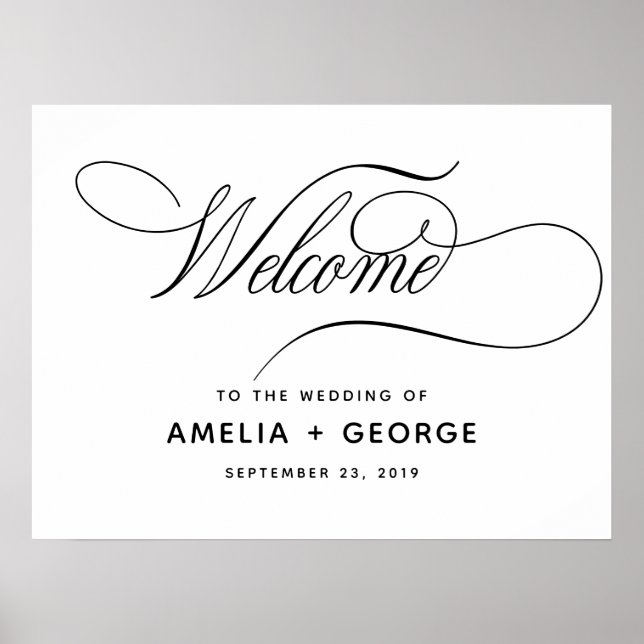 Póster Escritura de tipografía de caligrafía moderna romá (Frente)