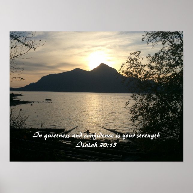 Póster Escritura del atardecer sobre la quietud (Frente)