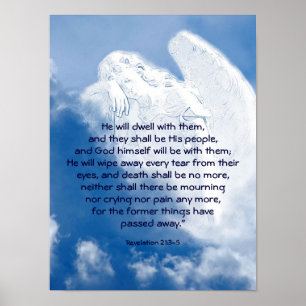 Póster Escritura Inspiradora Revelación Ángel