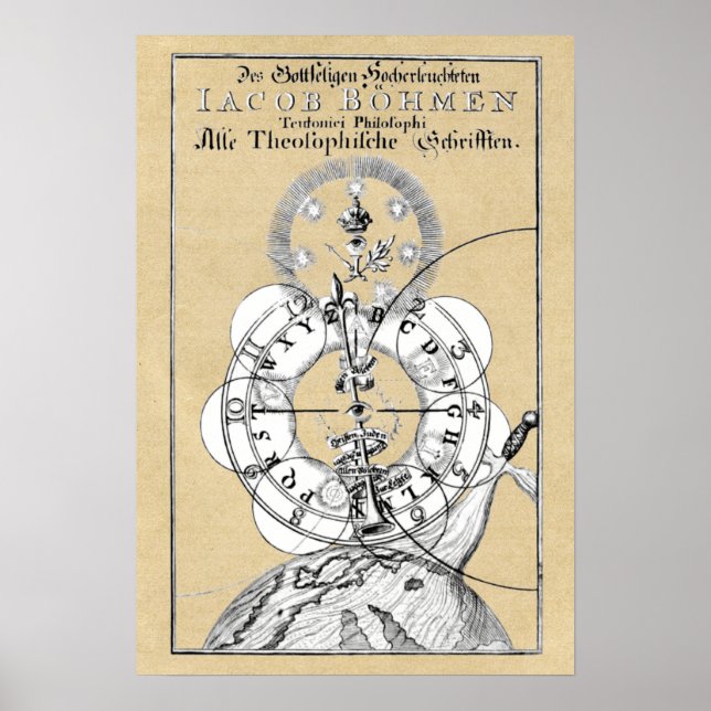 Póster Escrituras teoóficas de Jacob Boehme (Frente)