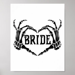 Póster Escrúpulo de novia esquiador manos Boda Hal