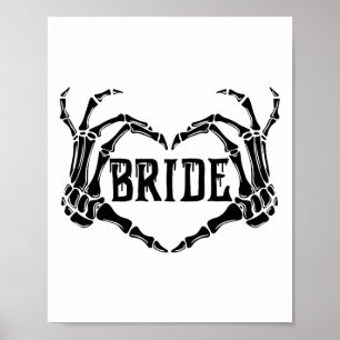 Póster Escrúpulo de novia esquiador manos Boda Hal