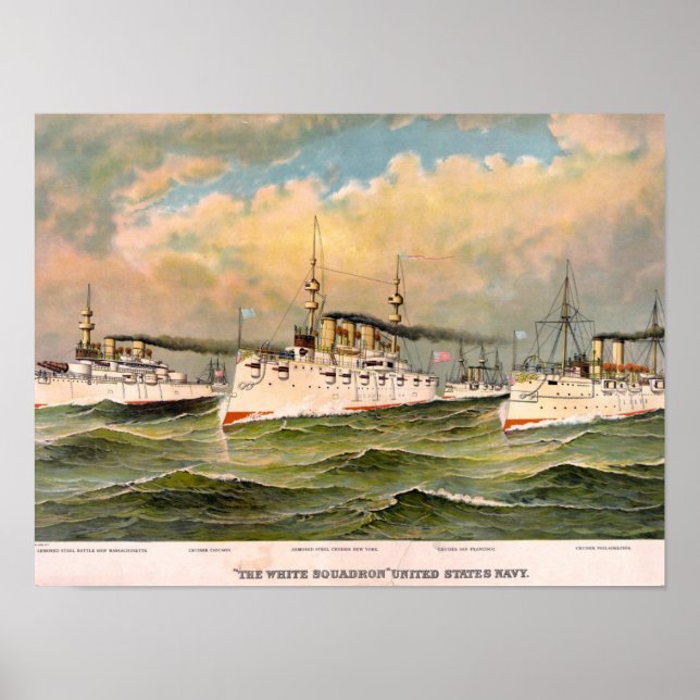 Póster "Escuadrón blanco" Marina de los Estados Unidos, V (Frente)