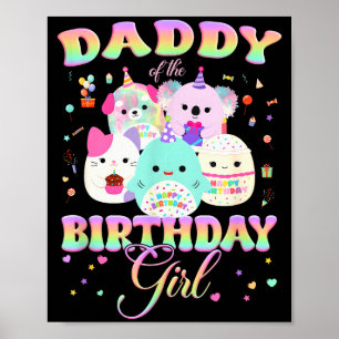 Póster Escuadrón de Abrazos Familiares de Cumpleaños Papá