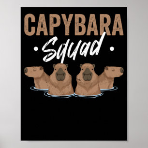 Póster Escuadrón de animales Rodent Capybara