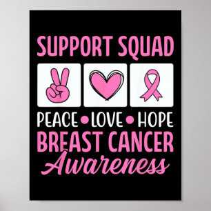 Póster Escuadrón De Apoyo Al Cáncer De Mama Para Los Guer