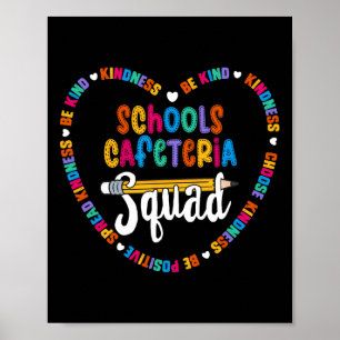 Póster Escuadrón de Cafetería de Escuelas Byck Feliz Prim