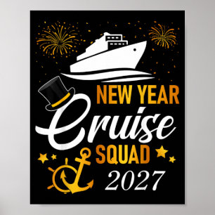 Póster Escuadrón de crucero de año nuevo 2027 Reunión de 