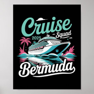 Póster Escuadrón de Crucero por Bermudas Vacaciones de Ve