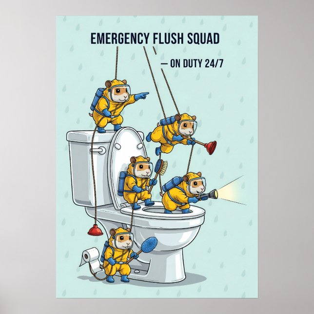 Póster Escuadrón de Descarga de Emergencia (Frente)