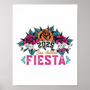 Póster Escuadrón de Fiesta 2025 San Antonio Texas Cinco D