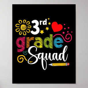 Póster Escuadrón De Grado De Vuelta A La Escuela Niños Ma