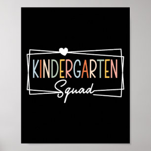 Póster Escuadrón de jardín de infancia maestros niños jar