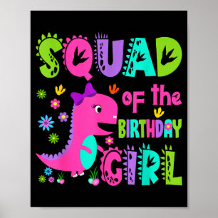 Póster Escuadrón de la chica del cumpleaños saurio rex di