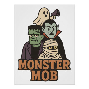 Póster Escuadrón de Monstruos Elite 2025 Banda de Hallowe