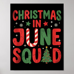 Póster Escuadrón de Navidad en Junio Hombres Mujeres Niño