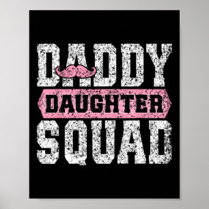 Póster Escuadrón de Papá e Hija Coincidente Padre Hijas