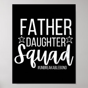 Póster Escuadrón de Papá e Hija Día del Padre Pareja de P