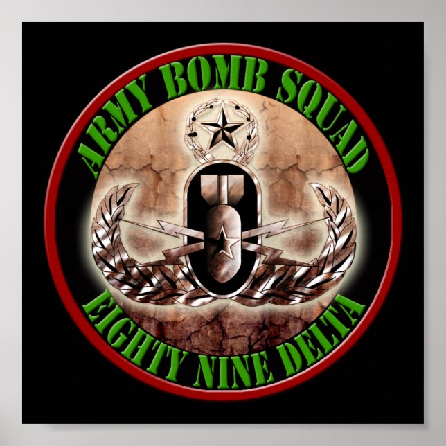 Póster Escuadrón maestro de bombas EOD #001 (Frente)