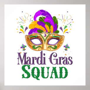 Póster Escuadrón Mardi Gras
