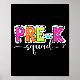 Póster Escuadrón pre-k de vuelta a los puntos dálmatas de