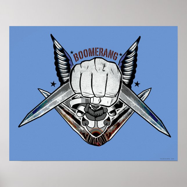 Póster Escuadrón suicida | Boomerang Fist Tattoo Art (Frente)