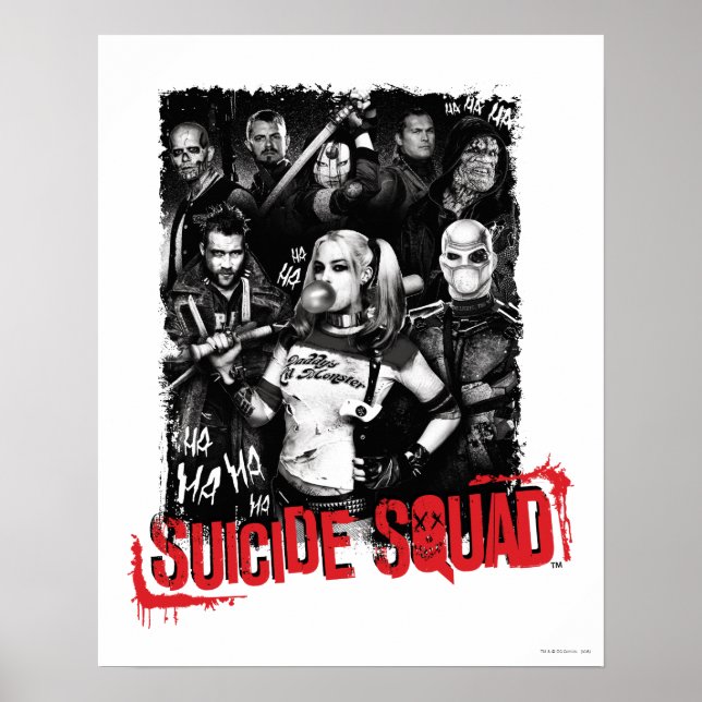 Póster Escuadrón suicida | Foto grupal de Grunge (Frente)