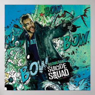 Póster Escuadrón suicida   Graffiti de caracteres de Boom