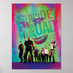 Póster Escuadrón suicida Green Joker & Squad Movie Post