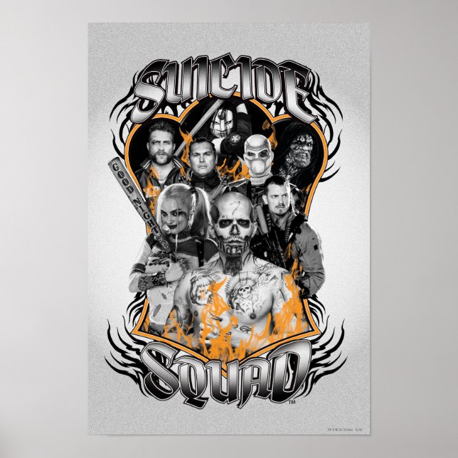 Póster Escuadrón suicida | Grupo de tareas X Tatuaje trib (Frente)