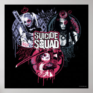 Póster Escuadrón suicida | Insignias para graffiti de Chi