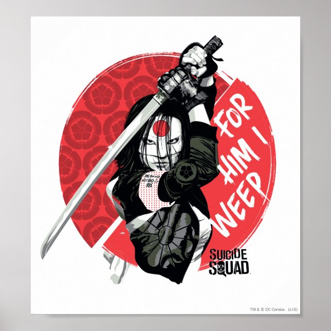 Póster Escuadrón suicida | Katana "Por Él lloro" (Frente)