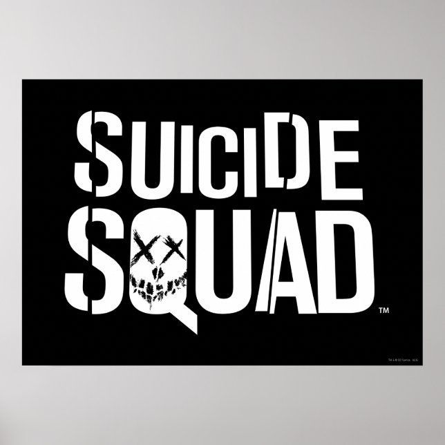 Póster Escuadrón suicida | Logotipo blanco (Frente)