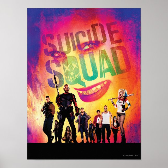 Póster Escuadrón suicida | Naranja Joker & Squad Movie Po (Frente)